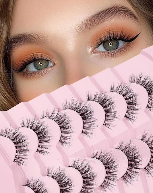 Onlyall Wispy Lashes Natural Flared False Eyelashes Fake Lashes DK82