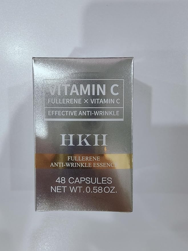 HKH Vitamin C Serum For Face, Anti-Aging Vit C with Vitamin E Serum 48 Capsules, Evens Skin Tone & Reduces Wrinkles, Travel Size Skincare Capsules for Smoothing, Hydrating & Firming Skin