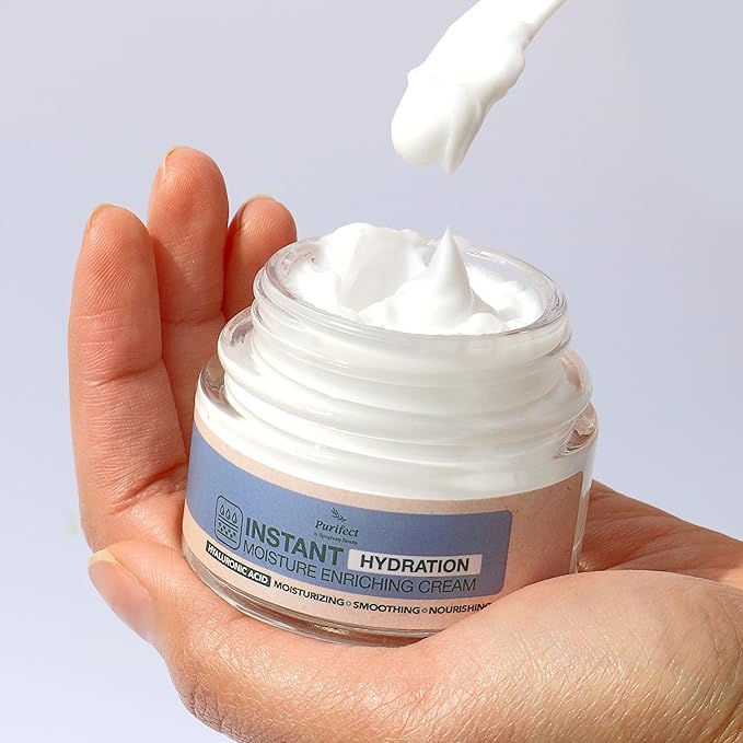 Purifect Instant Hydration Moisture Enriching Cream with Hyaluronic Acid, Anti-Aging Hyaluronic Acid Face Cream, Gently Hydrates and Plumps Skin, Youthful and Smooth Complexion 50ml