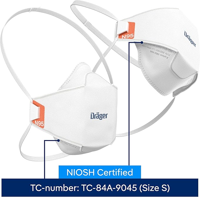 Dräger X-plore 1950 N95 respirator mask | NIOSH-approved respirator mask for construction, DIY, home improvement