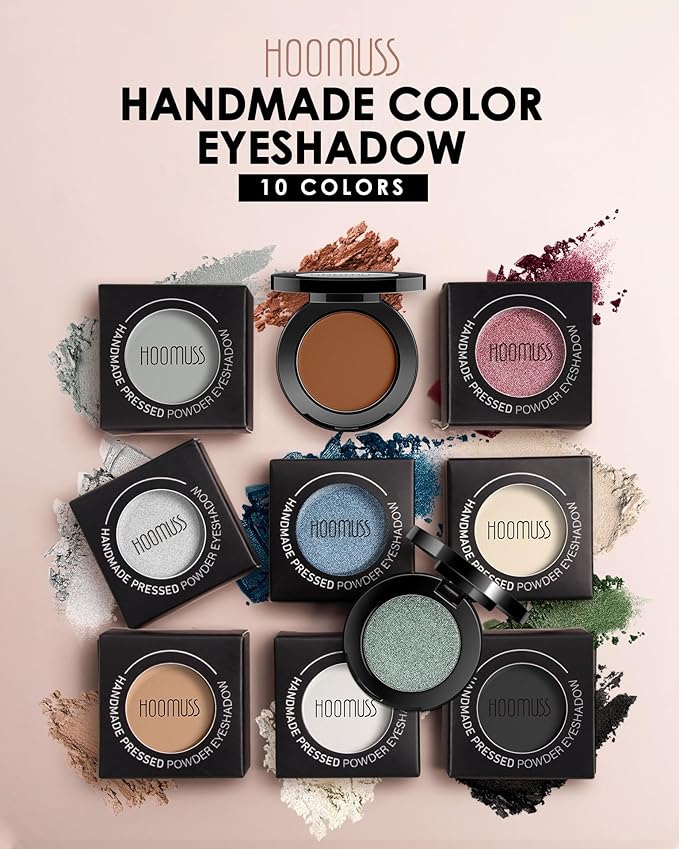 Nude Eyeshadow Matte Handmade Eye Shadow Pressed Powder Palette, High Pigmented & Long Lasting, Intense Color Bold Eyes