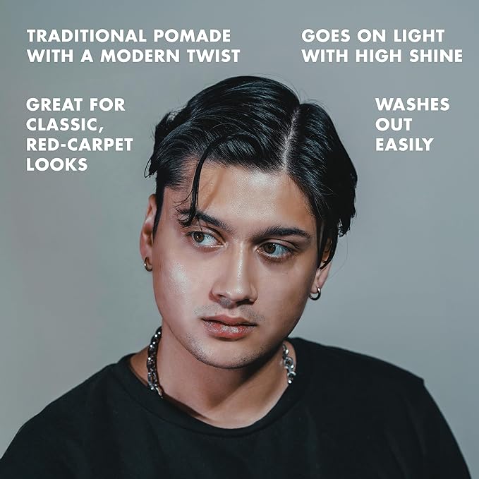 Hanz de Fuko Modify – Premium Men’s Hair Styling Pomade for a Medium Hold, High Shine – Ideal Texture Product for All Hair Types, Includes Premium Ingredients Such as Shea Butter – 2 oz, Travel Size