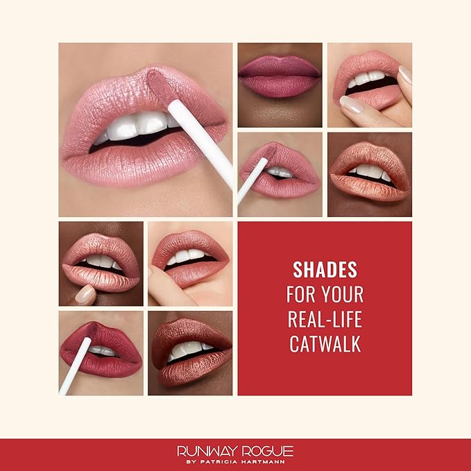 Runway Rogue Silk Glam Liquid Lipstick, Long Wear Frosted Blush Rosy-Pink Lipstick, ‘Jet Set’