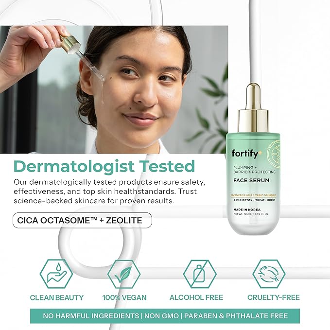 Hyaluronic Acid Serum for Face with Collagen – 3-in-1: Detox, Treat, Boost – Hydrating, Firming, Anti-Aging Serum – Dermatologist Tested Korean Skin Care – Clean Beauty – 1.69 Oz