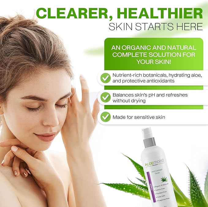 Green Tea Toner for Face: Pore Minimizing, pH Balancing & Hydrating Facial Toner for Aging Skin with Calming Aloe Vera & Antioxidant Green Tea Skincare for Women Dry, Oily, Acne Prone & Sensitive Skin