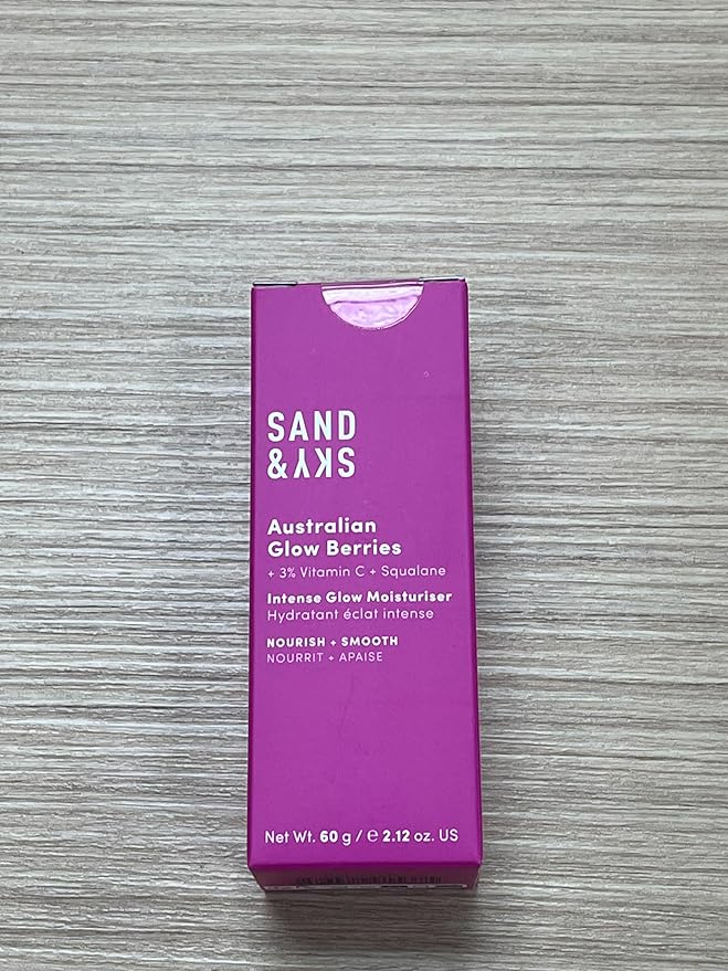 Sand & Sky Australian Glow Berries Brightening Moisturizer with Vitamin C & Squalane - Glow-Boosting Face Cream, Anti-Aging Formula, For Dull Skin
