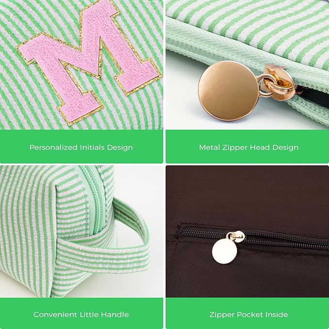 Mothers Day Gifts for Mom,Mum Gifts from Daughter,Birthday Gifts for Wife Sister Her,Mother in Law Gift,Mama Gifts Idea,Makeup Bag Set Cosmetic Bag - Green,M