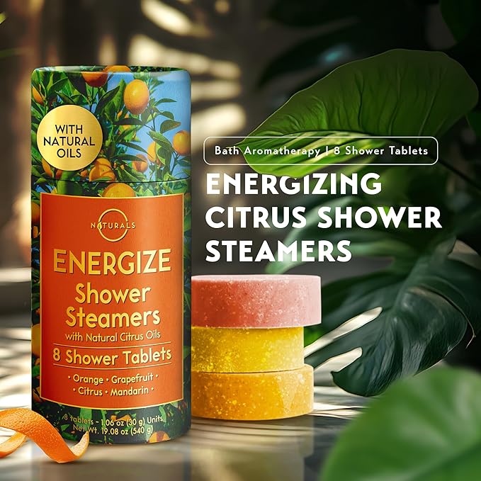 Shower Steamers Aromatherapy - Birthday Gifts for Women - Shower Bombs Aromatherapy, Spa Day Essentials, Relaxation Spa Gifts - Self Care Unique Gifts for Women and Men (Citrus 8 Count)