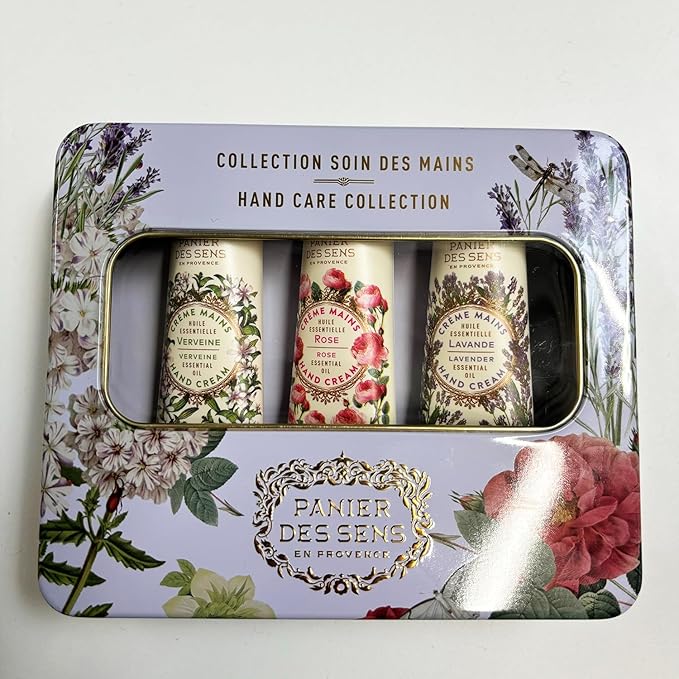 Panier des Sens - Mini Hand Cream Set - Birthday, Gifts for Women - Rose, Lavender, Verbena Natural Hand Cream - Gift Ideas Made in France - 97% Natural - Hand Lotion Travel Size 3x1 Floz