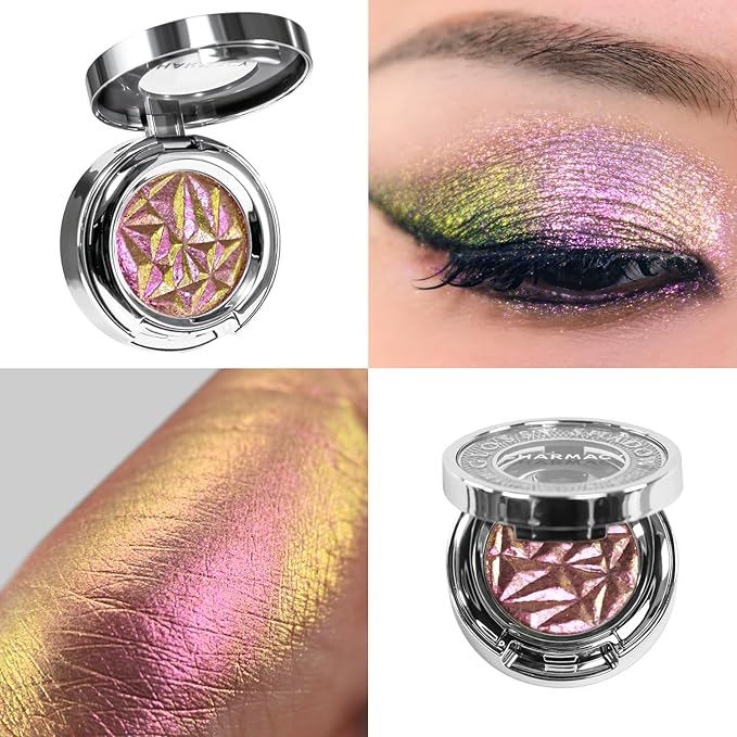 CHARMACY Duochrome Eyeshadow, Insane Shifters Chameleon Eyeshadow, Creates High-Impact, Metallic Eye Looks, 100% Vegan and Cruelty Free (Chameleon-#806, 0.06 Ounce (Pack of 1))