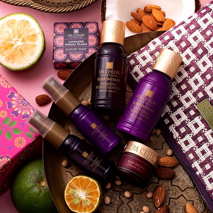SPA CEYLON Sleep Intense Home Spa Set for Deep Restful Sleep | Ayurveda | Relaxation | Tranquility | Body Gifts Set for Mothers day gifting