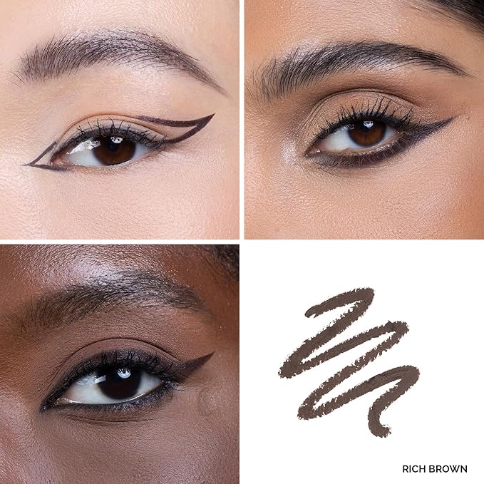 OFIR Waterproof Eye Pencil | Vegan, Cruelty-Free & Smudge-Proof | Creamy Gel Formula for Smooth Application | Long-Lasting, Full-Coverage, Precise Eyeliner Pencil (Rich Brown - Warm Brown)