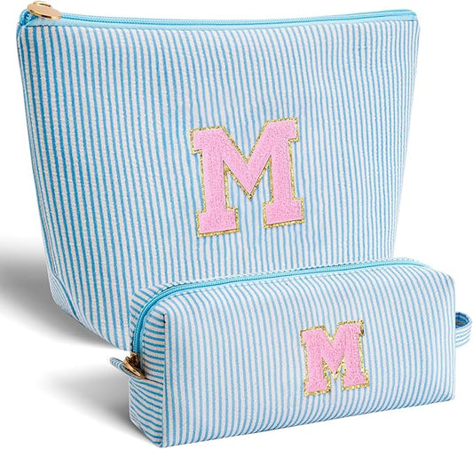 Mothers Day Gifts for Mom,Mum Gifts from Daughter,Birthday Gifts for Wife Sister Her,Mother in Law Gift,Mama Gifts Idea,Makeup Bag Set Cosmetic Bag - Blue,M