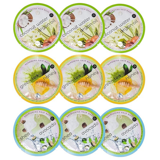 SpaLife Assorted All Natural Hair Mask 9 pack