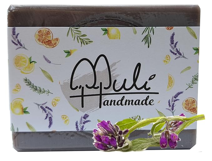 Natural Handemade Bar Soap for Men and Women with Essential oils, Scented Bar Soaps for Bath, Fragrance Regular Use Gift Set (Pack of 1) Comfrey