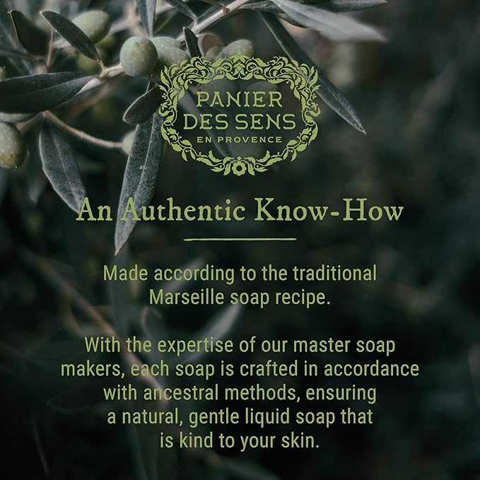 Panier des Sens - Liquid Hand Soap - Verbena Hand Wash - French Marseille Moisturizing Hand Soap with Coconut Oil - Refillable Kitchen & Bathroom Hand Soap - 97% Natural Ingredients -16.9 Fl.oz