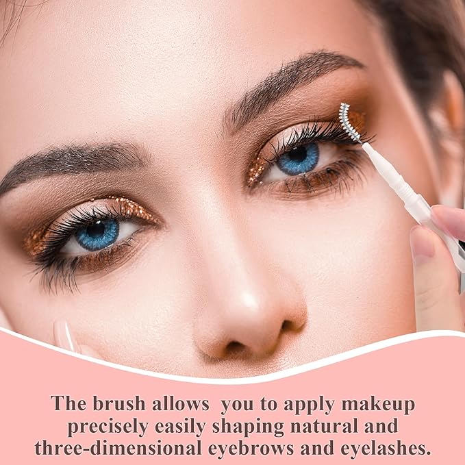 Brow Lamination Brush Supplies - 120Pcs Micro Eyebrow Brush And Comb Spoolies for Eyelash Extensions (Black, White)