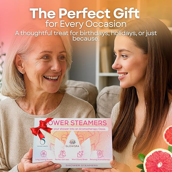 Shower Steamers Aromatherapy – 8 Pack Shower Bombs for Women with Essential Oils for Relaxation, Stress Relief and Self Care – Individually Wrapped Bath Steamers – Gifts for Women, Men