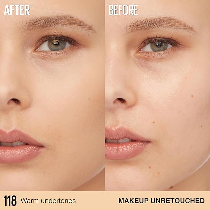 Maybelline Super Stay Lumi-Matte Foundation, Lightweight and Buildable Full Coverage Foundation Makeup For Up To 30HR Wear, 125, 1 Count