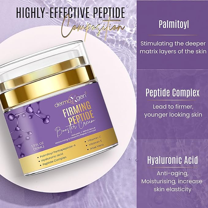 Wrinkle Cream for Face Deep Wrinkles – Anti Wrinkle Cream for Women with Peptides, Hyaluronic Acid & Aloe Vera – Skin Firming Moisturizer to Tighten, Lift & Boost Elasticity – 1.7 Fl Oz