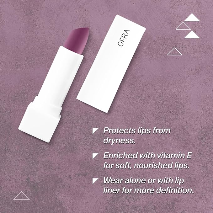 Ofra Royal Orchid | Long Lasting & Extremely Pigmented Lipstick | Moisturizing Formula for Smooth, Hydrated Lips | Bold, Vibrant Color with All-Day Wear | 4.5g 0.16oz