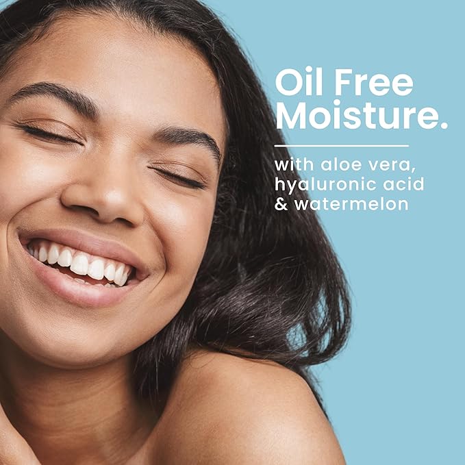 Oily Skin Moisturizer | Oil Free Daily Facial Moisturizer Gel w/Hyaluronic Acid | Watermelon & Aloe Vera Hydrating Face Lotion | Non-Greasy Lotion for Oily Skin Types | 4 oz by Natural Outcome