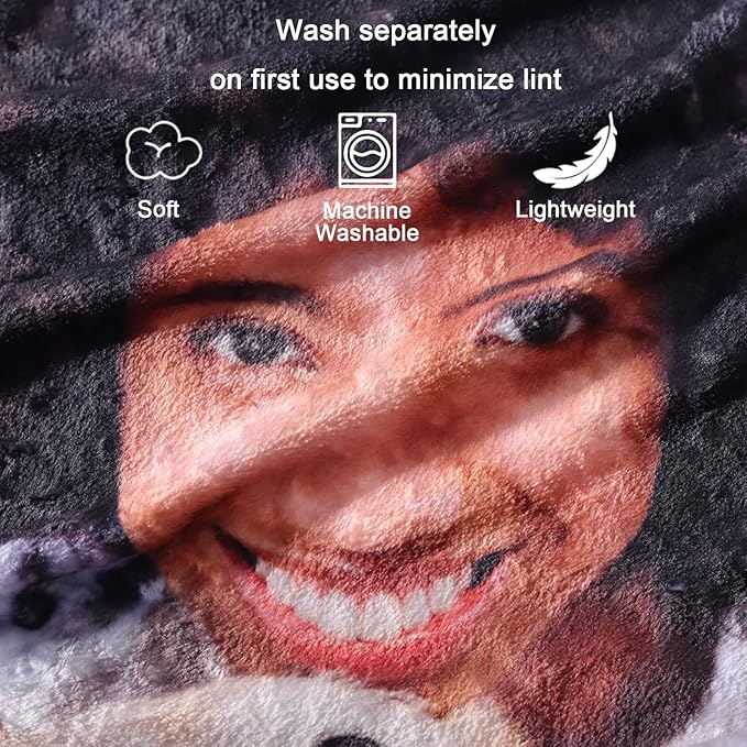 DayOfShe Couples Gifts-Personalized Photo Blanket for Boyfriend and Girlfriend Custom Blankets with Picture Gifts for Wife Husband Family