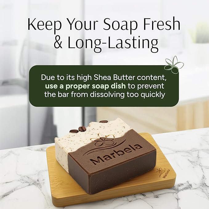 Marbela Cosmetics Cozy Cappuccino Handmade Soap Bar - Made in USA, Vegan Friendly, Palm Oil Free, Natural Bar Soap - Gentle Face & Body Soap for Daily Skin Care, Moisturizing & Nourishing - 3.5 oz