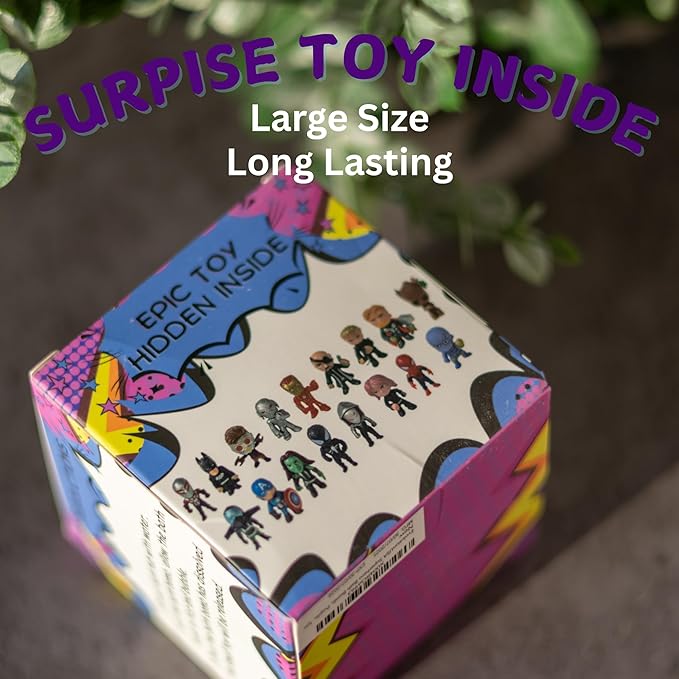 EvolutionUSA 1pc Purple Epic Superhero Bath Bombs for Kids, Super Hero Bath Bomb with Toy Inside, Lush Children Bathbomb, Organic Bathbomb with Surprise Inside, Fizzy Fun Superhero Bath Ball