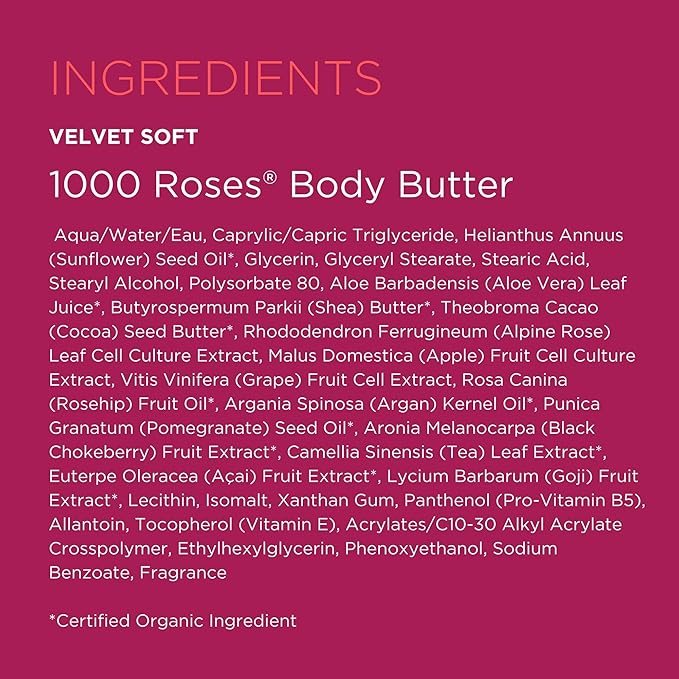 Andalou Naturals Body Btr, 1000 Roses, Velvet Soft, 8 Fl Oz