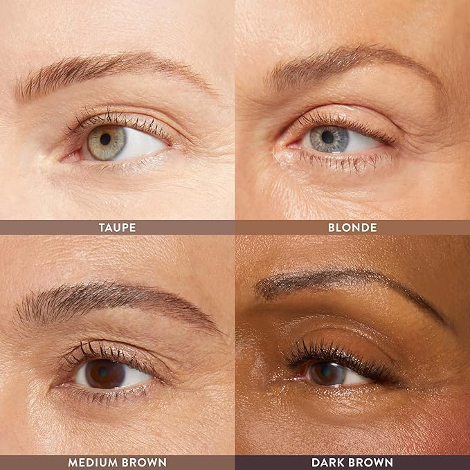 LAURA GELLER NEW YORK INKcredible Waterproof Brow Pencil- Blending Spoolie Brush - Long Lasting Eyebrow Filler (04 Dark Brown)