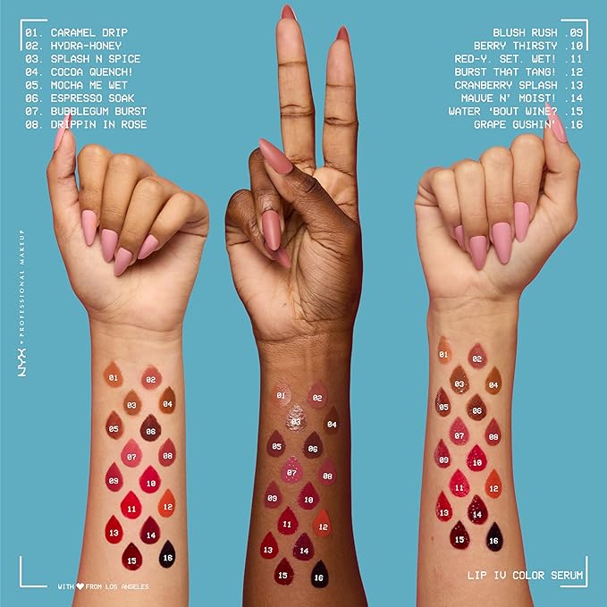 NYX Professional Makeup Lip IV Hydrating Glossy Lip Stain with 12HR Hydration - Hydra Honey (Brown)