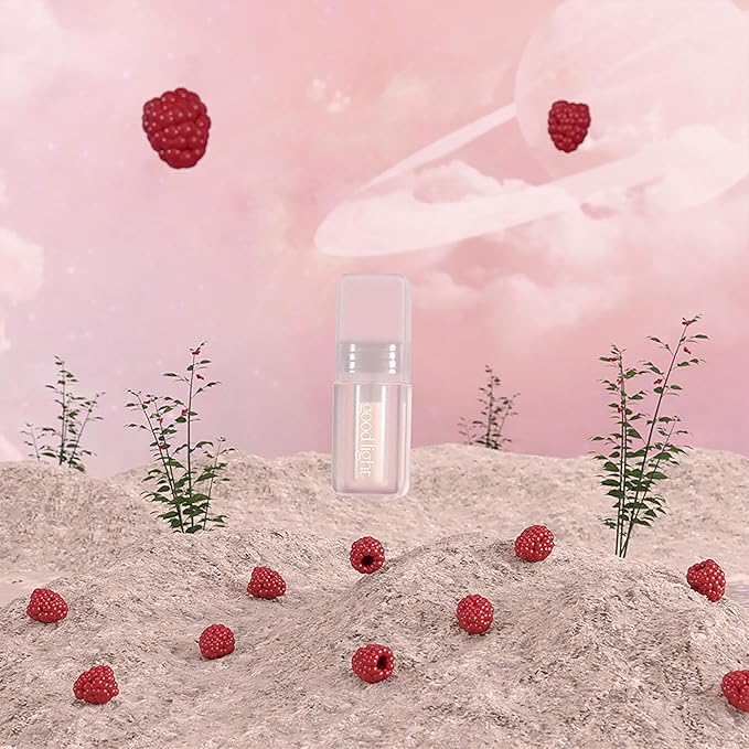 good light Taste of Space Lip Milk. Long Lasting, Moisturizing Lip Primer & Lip Mask With Collagen & Mango Seed Butter For Plumper, Hydrated Lips. Raspberry Flavor. Vegan Korean Makeup, 0.15 Fl. Oz.