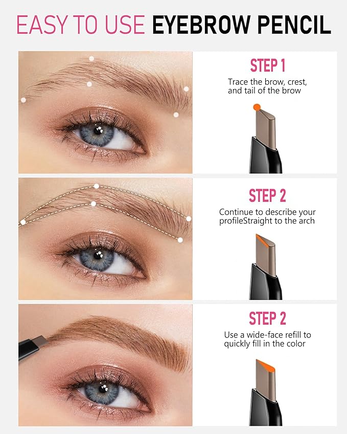 Ash Brown Eyebrow Pencils for Old Women, Eye Brow Pencil for Women