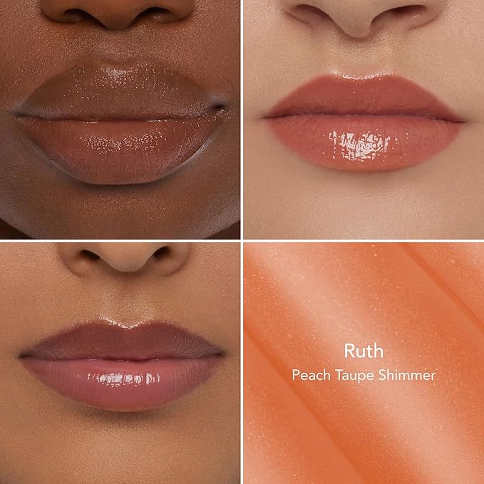 Thrive Causemetics Sheer Strength Lip Plumping Peptide Gloss, Lip Plumper with Vitamin E, Peptides, Plumps, Smooths & Hydrates Lips, High Shine, Vegan & Cruelty Free, Ruth (Peach Taupe Shimmer)