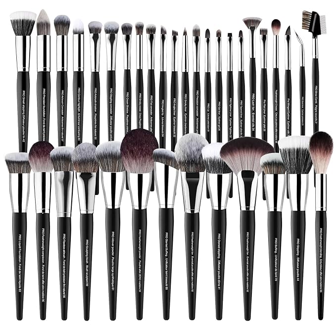 Bueart Design 36Pcs PRO Grade Makeup Brush Set with Super Holder,for discerning beauty enthusiasts&professionals Makeup Artist Crafted for your ultimate instrument for flawless,pro-grade artistry