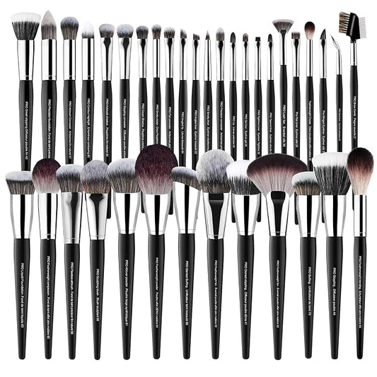 Bueart Design 36Pcs PRO Grade Makeup Brush Set with Super Holder,for discerning beauty enthusiasts&professionals Makeup Artist Crafted for your ultimate instrument for flawless,pro-grade artistry