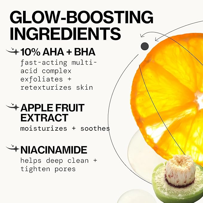 Pacifica Glow Baby Brightening Peel Pads 10% AHA + BHA Exfoliating Face Pads for Glowing Skin Resurfacing Glycolic Acid & Salicylic Acid Pad to Smooth Texture & Minimize Pores Fragrance Free 60 Count