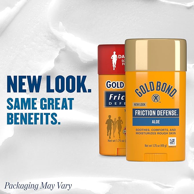 Gold Bond Men's Essentials Talc-Free Body Powder 10 oz Refresh 360 Scent & Friction Defense Stick 1.75 oz Skin Soothing Bundle