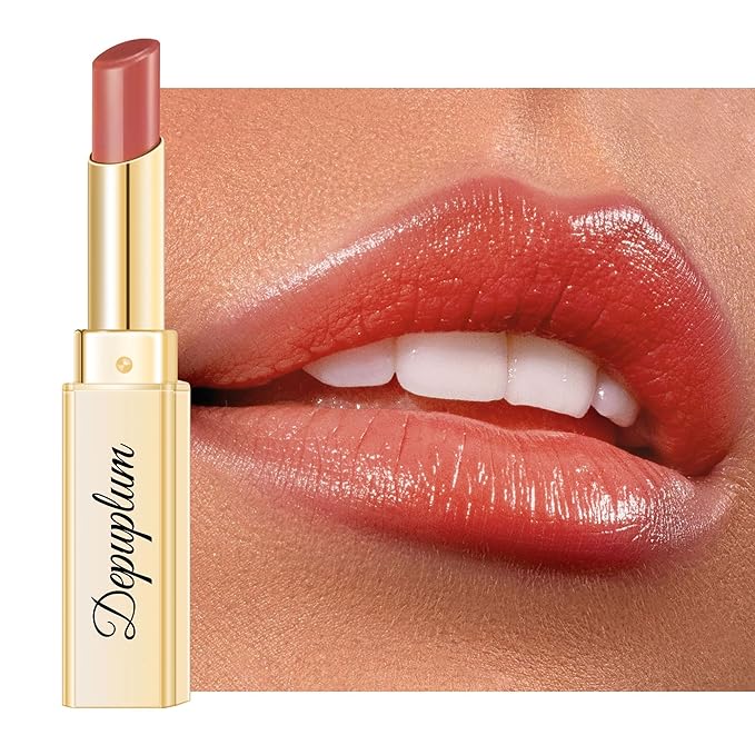 Nude Red Lipstick for Women Hydrate Lipstick Glossy Moisture Lip Gloss Sheer-Medium Coverage Shine Tinted Lip Balm for Dry Lips, DM97 Rose Nude