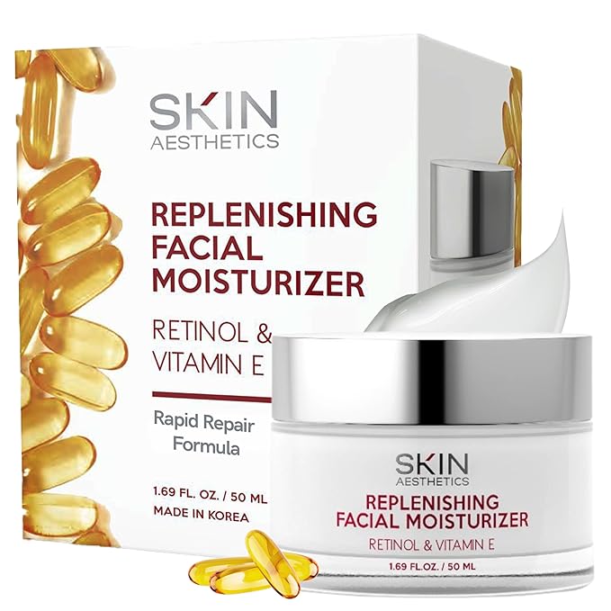 Retinol & Vitamin E Face Moisturizer - Repairs, Moisturizes, Fine Lines & Wrinkles Treatment - Anti-Aging - Dermatologist Tested Korean Skincare - Clean Beauty, Cruelty-Free - 1.69 oz