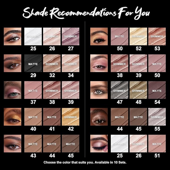 FOCALLURE 3PCS Cream Eyeshadow Stick Sets,Matte and Shimmer Eye Brightener, High Pigmented Crease-proof Pencil,Long Lasting Eye Shadow Highlighter Makeup,Rose Mirage