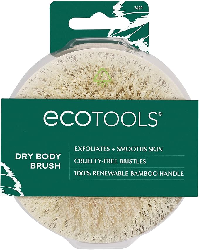 EcoTools Dry Body Brush, for Post Shower & Bath Skincare Routine, Removes Dirt and Promotes Blood Circulation, 1 Count