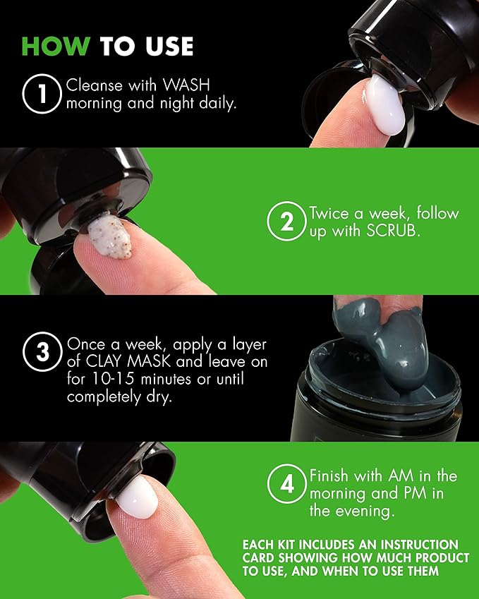 Tiege Hanley Men’s Skin Care Set 30 & 90 Days Routine (90 Day Routine - 5 Piece Set)