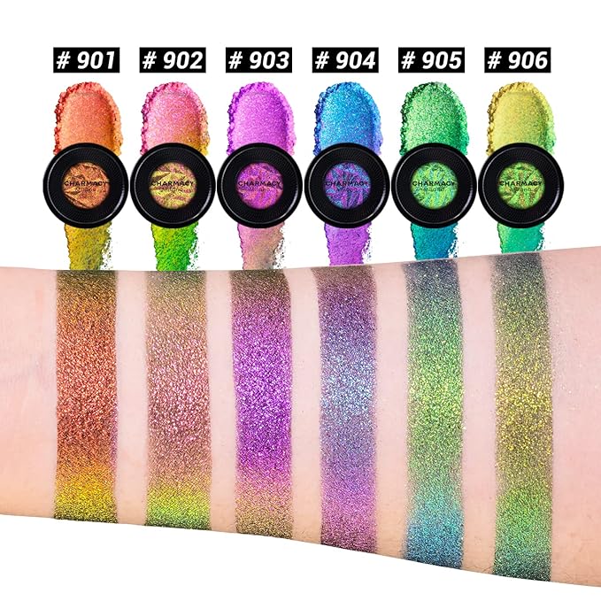 CHARMACY Duochrome Eyeshadow, Insane Shifters Chameleon Eyeshadow, Creates High-Impact, Metallic Eye Looks, 100% Vegan and Cruelty Free (Chameleon-#901, 0.05 Ounce (Pack of 1))