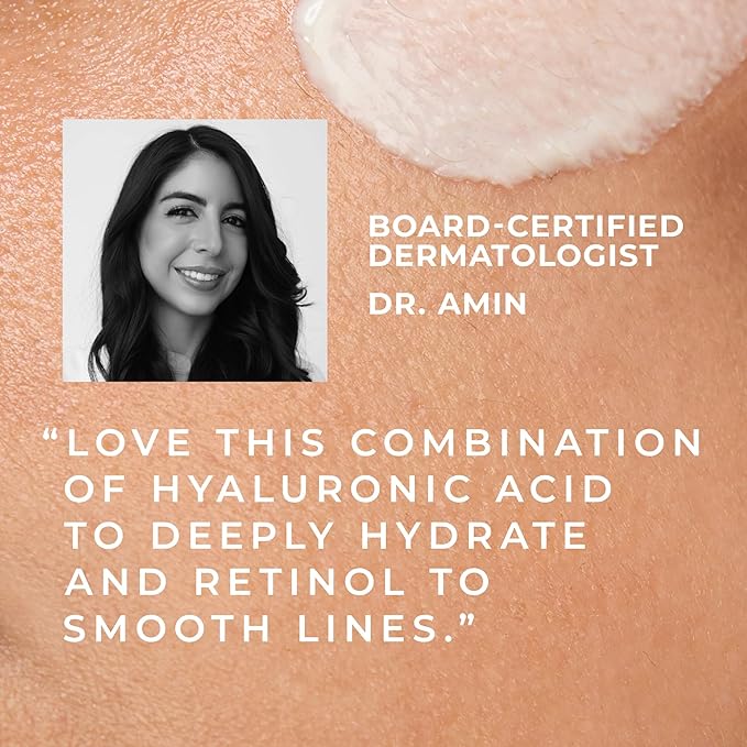 RoC Retinol Correxion Max Hydration Anti-Aging Daily Face Moisturizer with Hyaluronic Acid, Fragrance-Free, Oil Free Skin Care, 1.7 Ounces (Packaging May Vary)