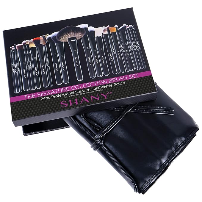 SHANY Makeup Brushes The Masterpiece Pro Signature Makeup Brush Set - Foundation Powder Concealers Eye Shadow brushes, Synthetic Bristle with Wooden handles, Premium Gift Packaging - 24pcs