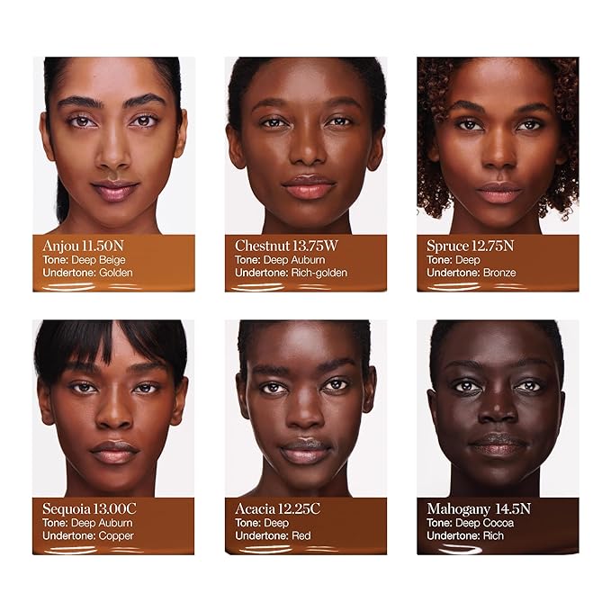 Ogee Complexion Perfecting Liquid Foundation - Lightweight Tinted Moisturizer For Face (Acacia 12.25C - Deep, Red Undertones) - with Vitamin C & Jojoba Oil - Certified Organic & Made in USA