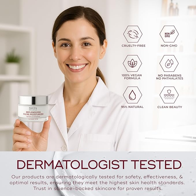 Retinol & Vitamin E Face Moisturizer - Repairs, Moisturizes, Fine Lines & Wrinkles Treatment - Anti-Aging - Dermatologist Tested Korean Skincare - Clean Beauty, Cruelty-Free - 1.69 oz