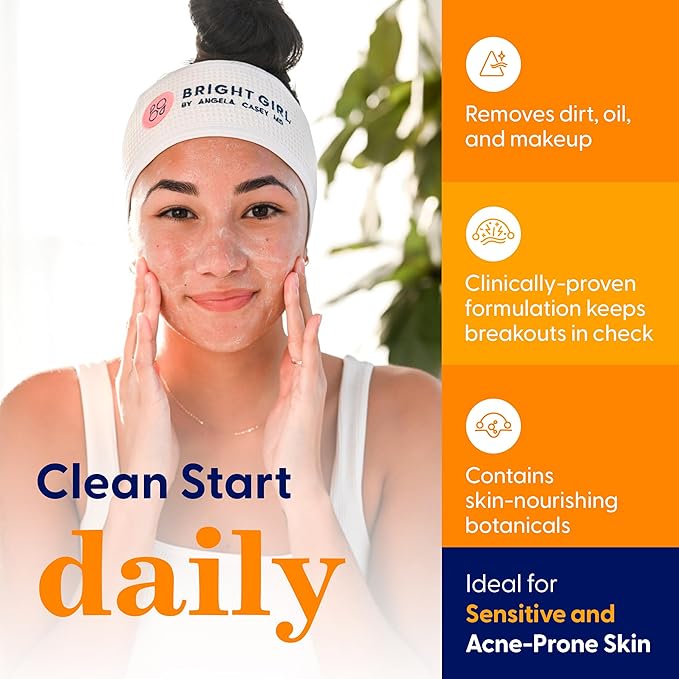 Gentle Bright+Clean Gel Cleanser by Dermatologist Angela Casey MD, Teen Skincare Must-Have